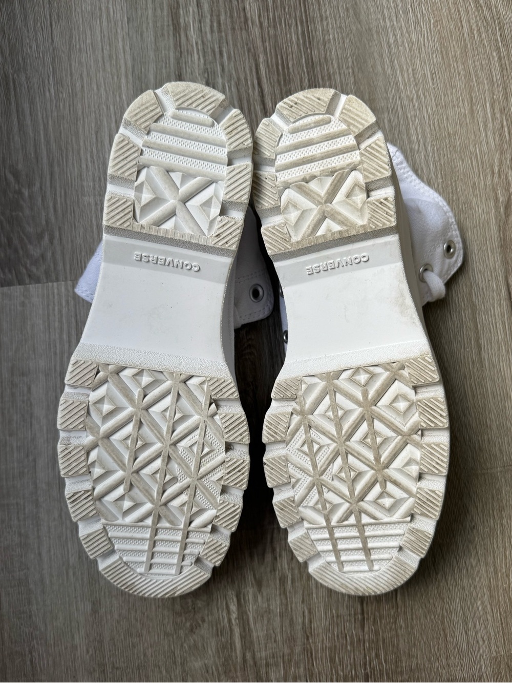 Converse Chuck Taylor Lugged Lift Hi White Canvas Platform Sneakers Women’s 8 - Picture 9 of 9